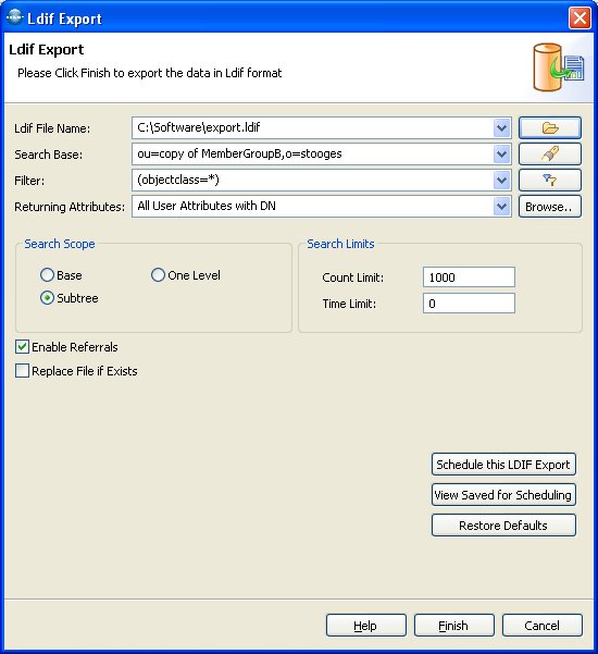 Schedule Ldap export to excel