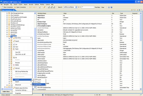 Active Directory Excel Export